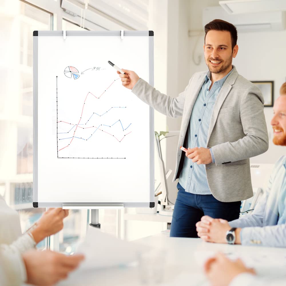 VIZ-PRO ECO Magnetic Mobile Whiteboard (90x60cm) with paper pads