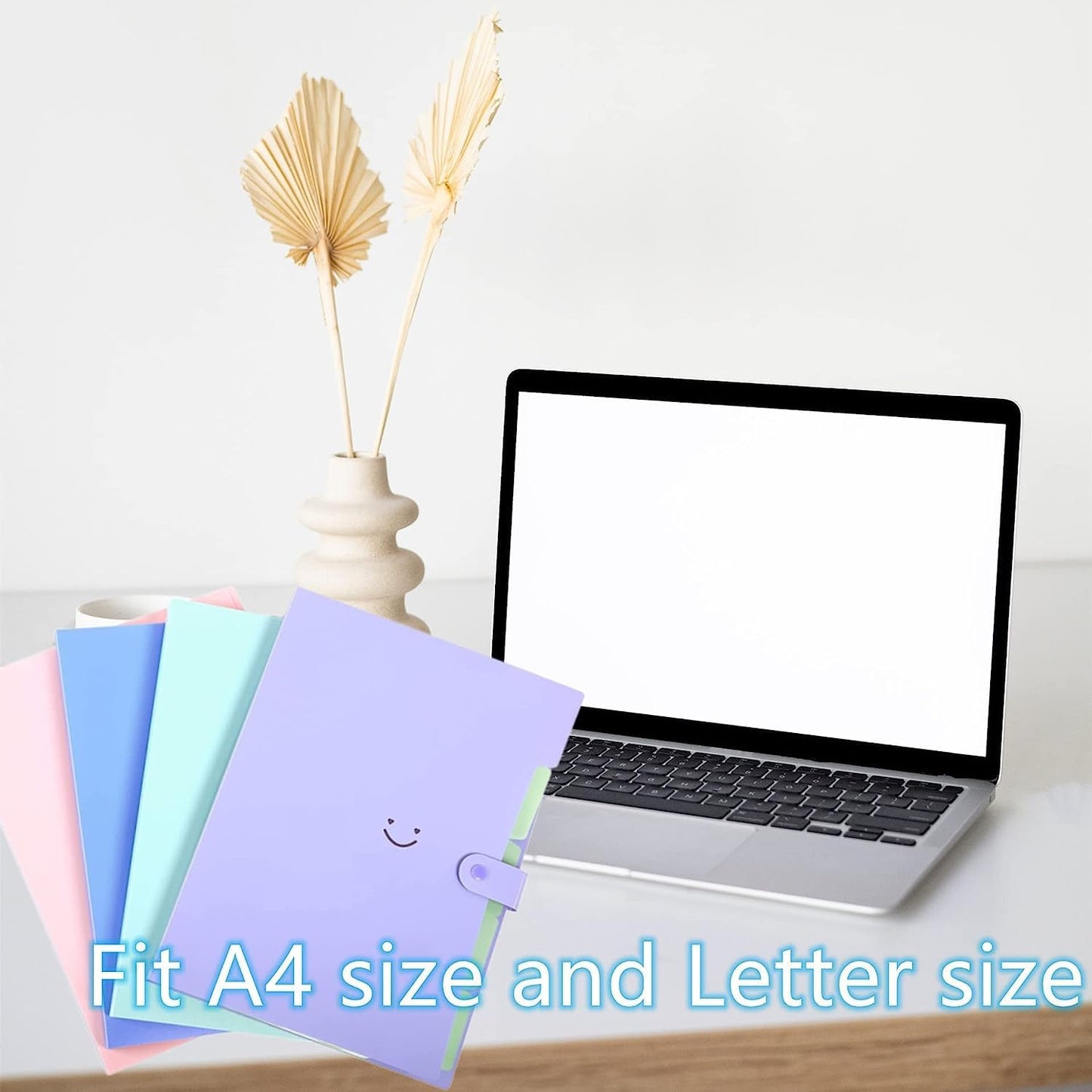 Document folder in A4 format (6 pieces): Organizer folder with 5 compartments &amp; sticky notes