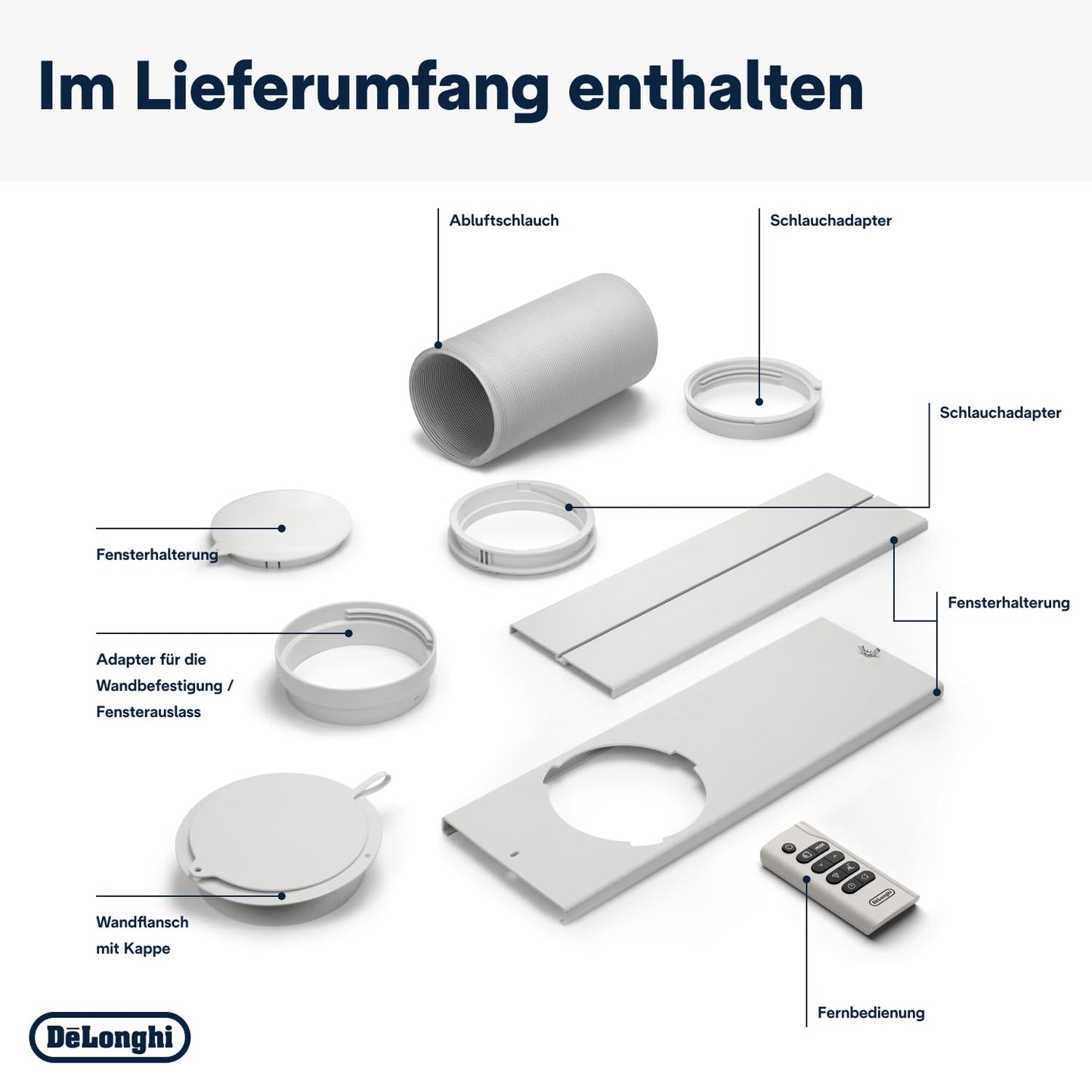 De'Longhi 'Pinguino PAC EX93' air conditioner with exhaust hose: Whisper Technology