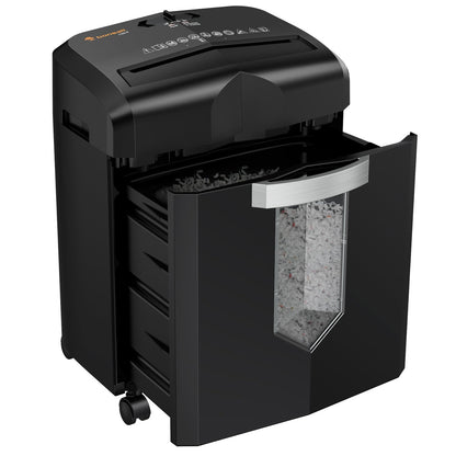 Bonsaii 12-Sheet Cross-Cut Paper Shredder, 60-Minute Runtime, High-Performance Shredder for Home Office, P4 Micro-Cut Paper Shredder with 4 Rollers &amp; 16L Bin (C266-B)