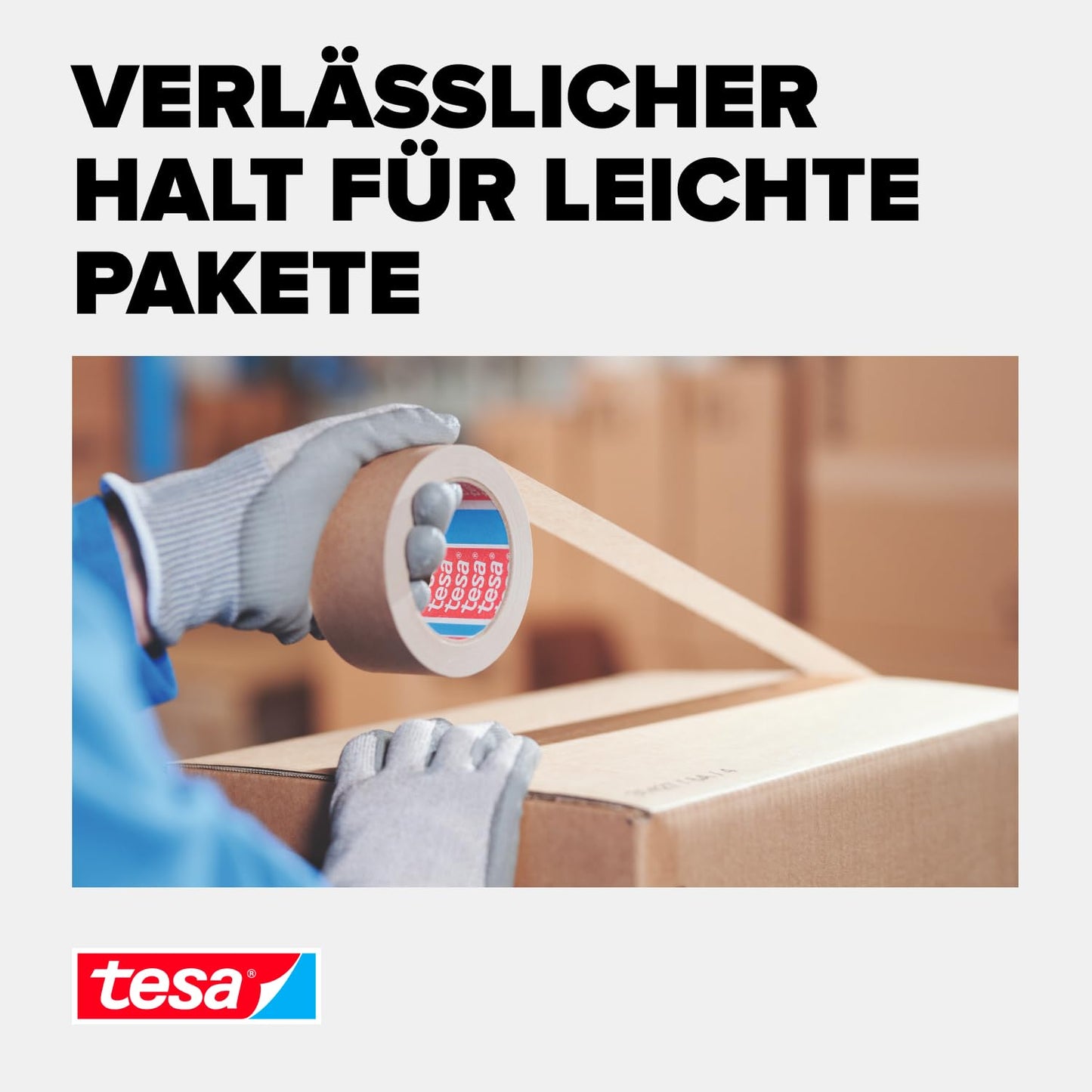 tesa parcel tape (brown): 6 rolls of 50m x 50mm, FSC-certified &amp; recycling-friendly