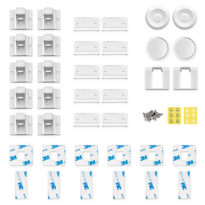 Dokon Baby Kindersicherung für Schrank und Schubladen, ohne Bohren und Schrauben (10 Schlösser + 2 Schlüssel)
