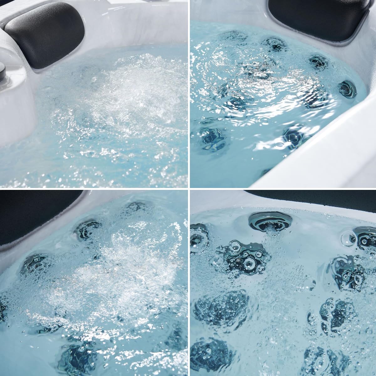 Outdoor whirlpool 'BERLIN' for 3 people including thermal cover &amp; LED: 31 massage jets