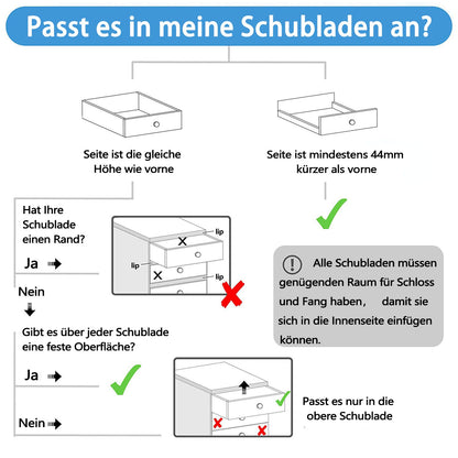 Dokon Baby Kindersicherung für Schrank und Schubladen, ohne Bohren und Schrauben (10 Schlösser + 2 Schlüssel)