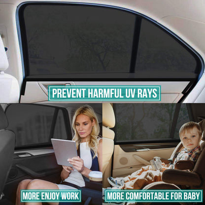 WIN.MAX Universal Auto-Sonnenschutz für Baby mit zertifiziertem UV-Schutz (2 Stück-XL)