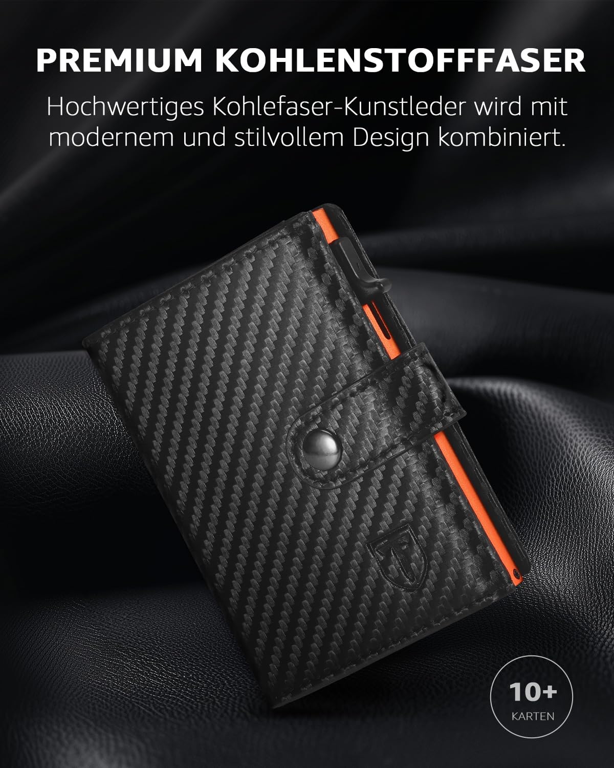 Slim wallet for men with coin pocket &amp; RFID protection: credit card holder