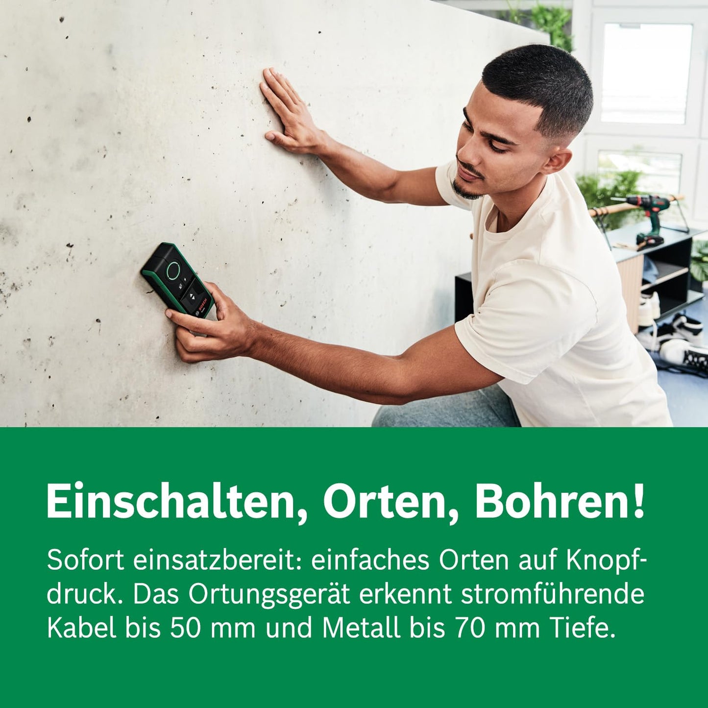 Bosch locator 'Truvo 2nd generation' with one-button operation: Wall scanner up to 70mm