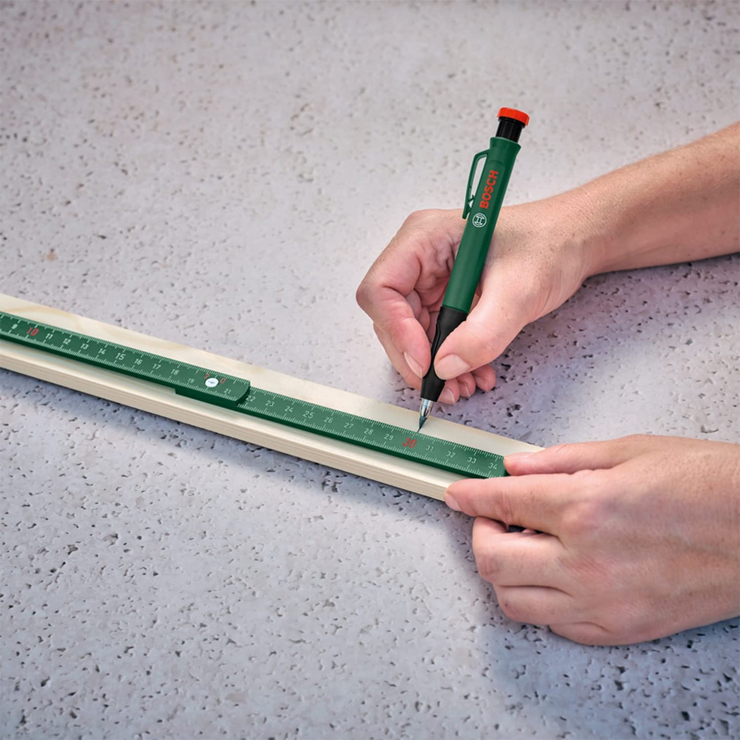 Bosch Home and Garden deep hole marker pencil for marking on stone, wood, paper