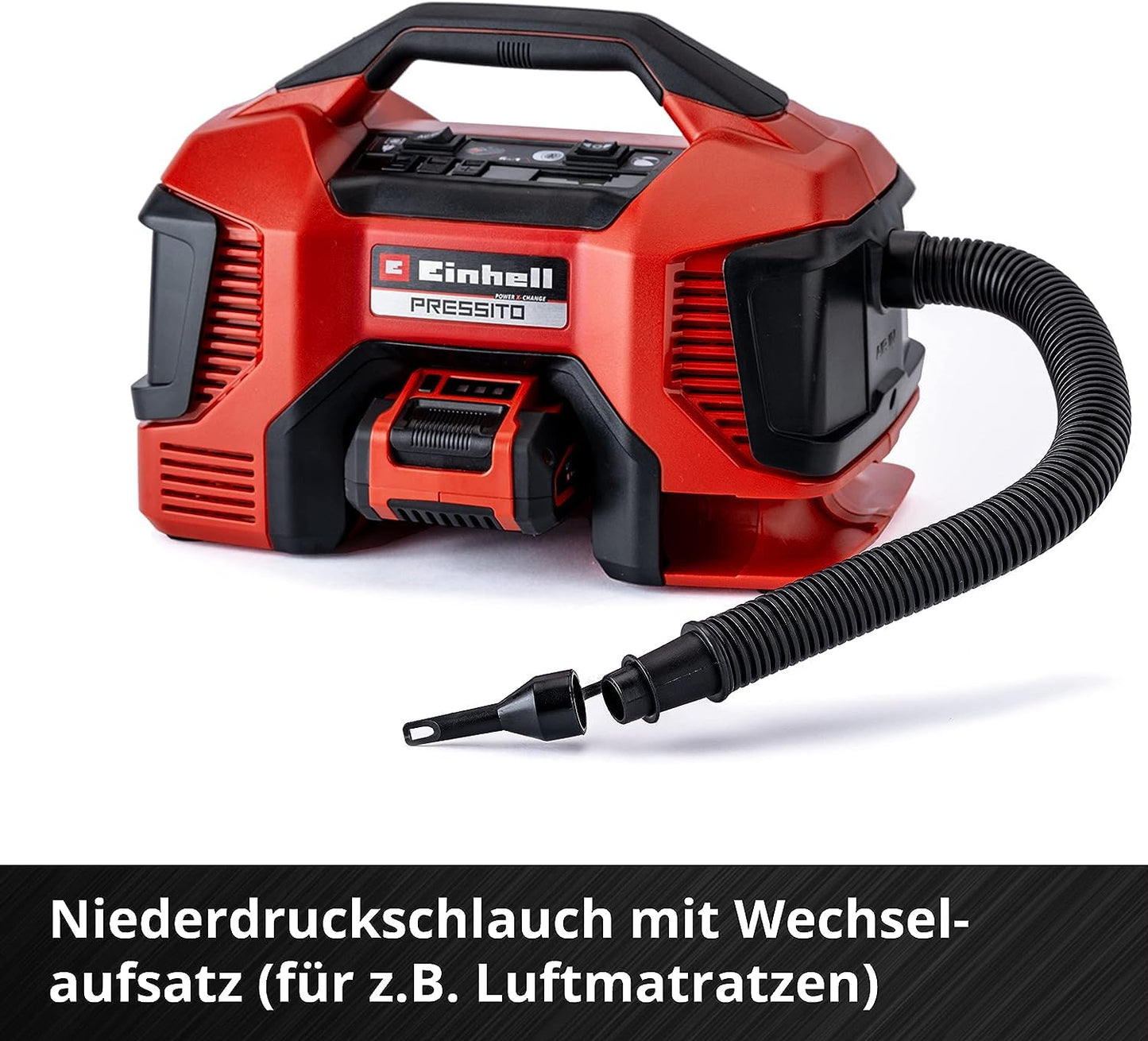 Einhell PRESSITO hybrid compressor including 3-piece adapter set: Power X-Change 18V, without battery