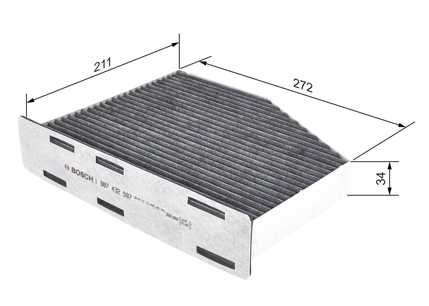 Bosch Automotive (R2597) Premium cabin filter with activated carbon