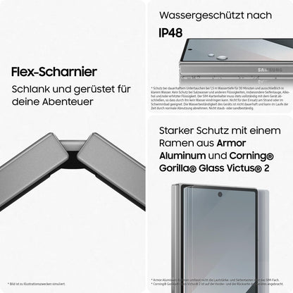 Samsung Galaxy Z Fold6 AI-Smartphone mit Garantie: 256GB Speicher, 50MP Kamera