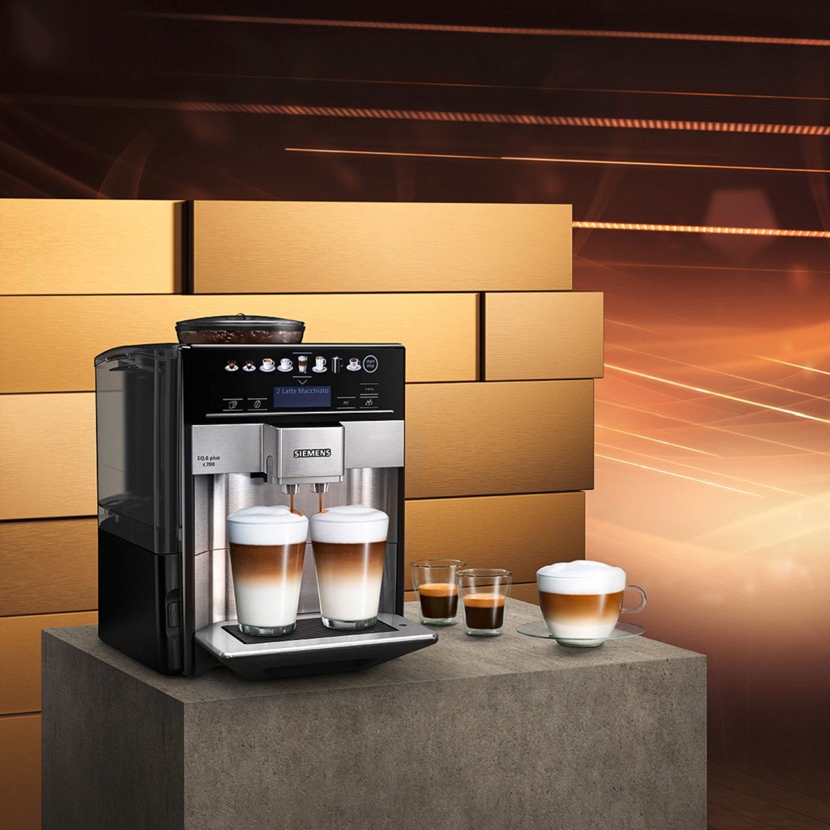 SIEMENS (EQ6 Plus S700 TE657503DE) Kaffeevollautomat: 1500W
