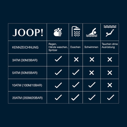 JOOP! Leather Analog Quartz Watch for Women: Blue including Gift Box