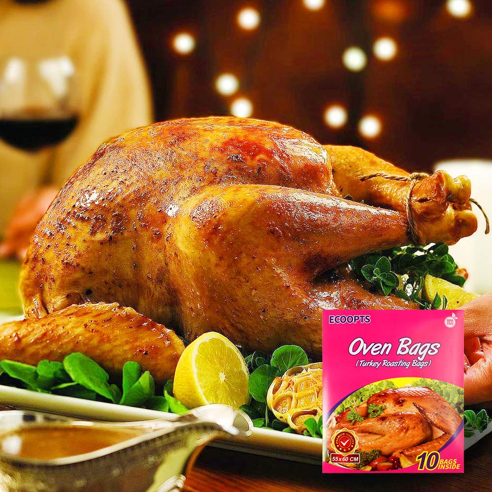 ECOOPTS Oven Roasting Bags for Turkey, Chicken, Meat, Vegetables (10x - 430x550mm)