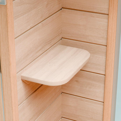 Dewello® infrared sauna 'Hyder' (115x105cm) for 1-2 people made of hemlock wood, LED, Bluetooth