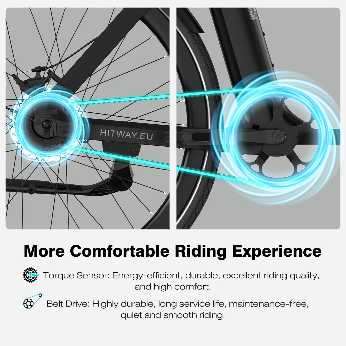 HITWAY E-Bike City Bike 700C Pedelec: 250W, Samsung motor with 345.6Wh battery, APP