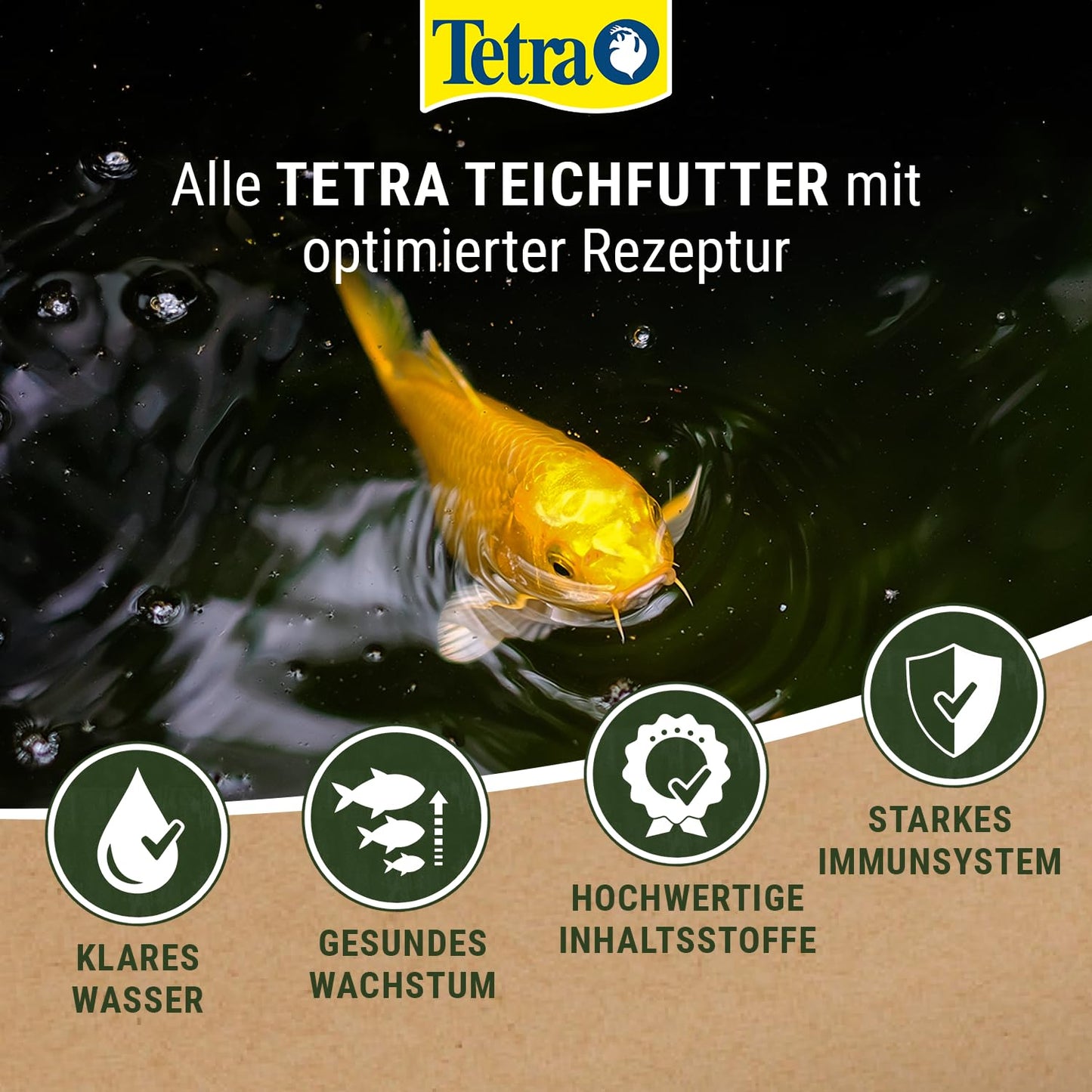 Tetra Pond Sticks (10L bucket) - Fish food for all pond fish: Clear water in the pond