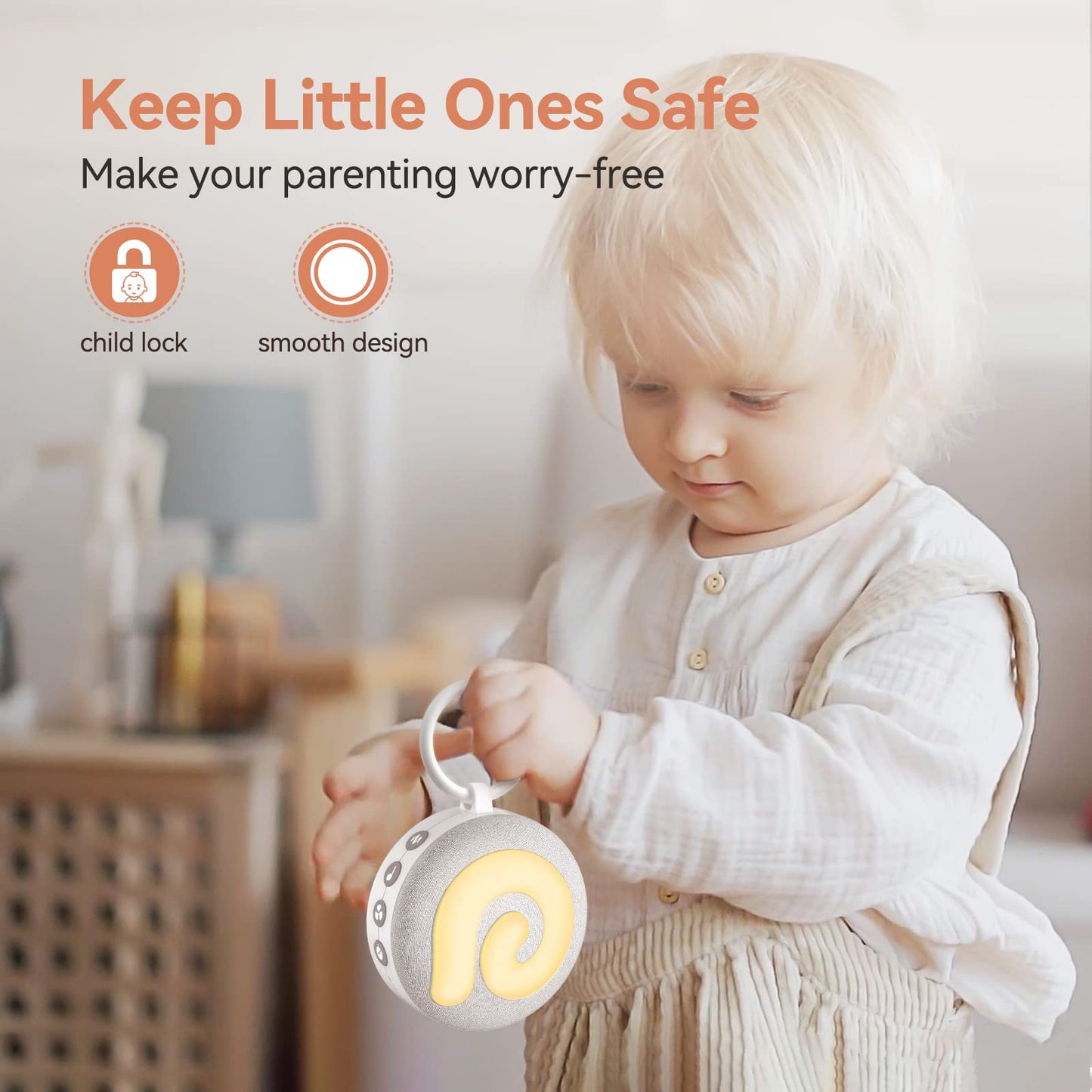 Dreamegg D11 Einschlafhilfe für Babys: 21-Sound Maschine, USB Wiederaufladbar