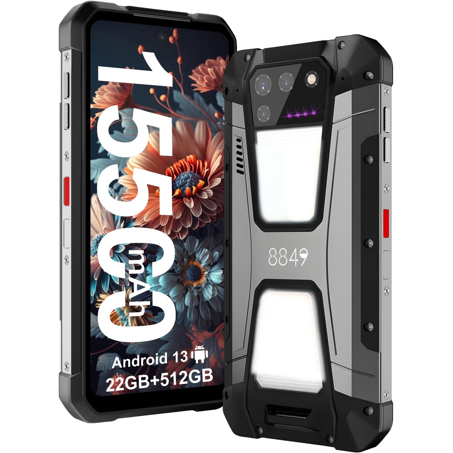 Tank 2 Outdoor Dual SIM Smartphone mit Projektor & Nachtsicht (24GB RAM+512GB Speicher, 15500mAh)