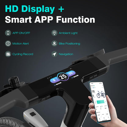 HITWAY E-Bike City Bike 700C Pedelec: 250W, Samsung motor with 345.6Wh battery, APP