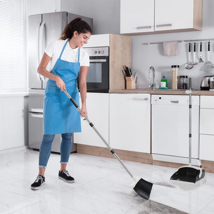 Broom and Dustpan Set | Combo with 137cm Long Handle for Kitchen, Household