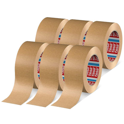 tesa parcel tape (brown): 6 rolls of 50m x 50mm, FSC-certified &amp; recycling-friendly
