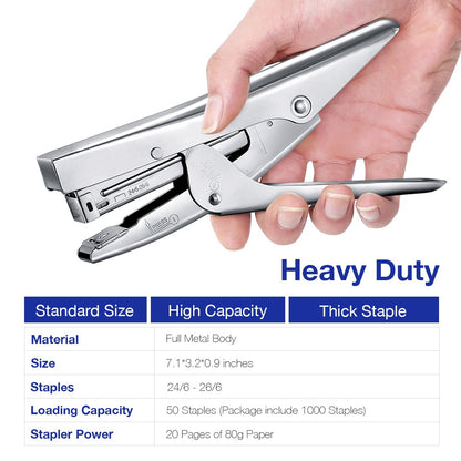 Metal stapler &amp; remover set with 1000 staples and stapler