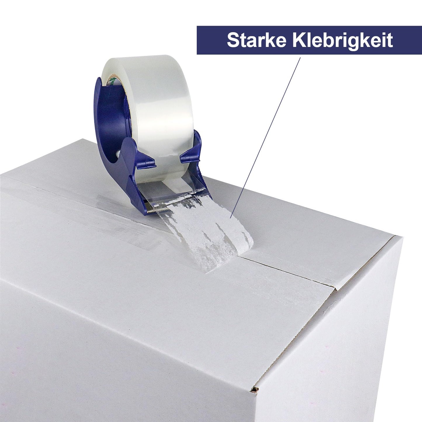 BOMEI PACK quiet parcel tape (transparent): 66m x 48mm, strong adhesive