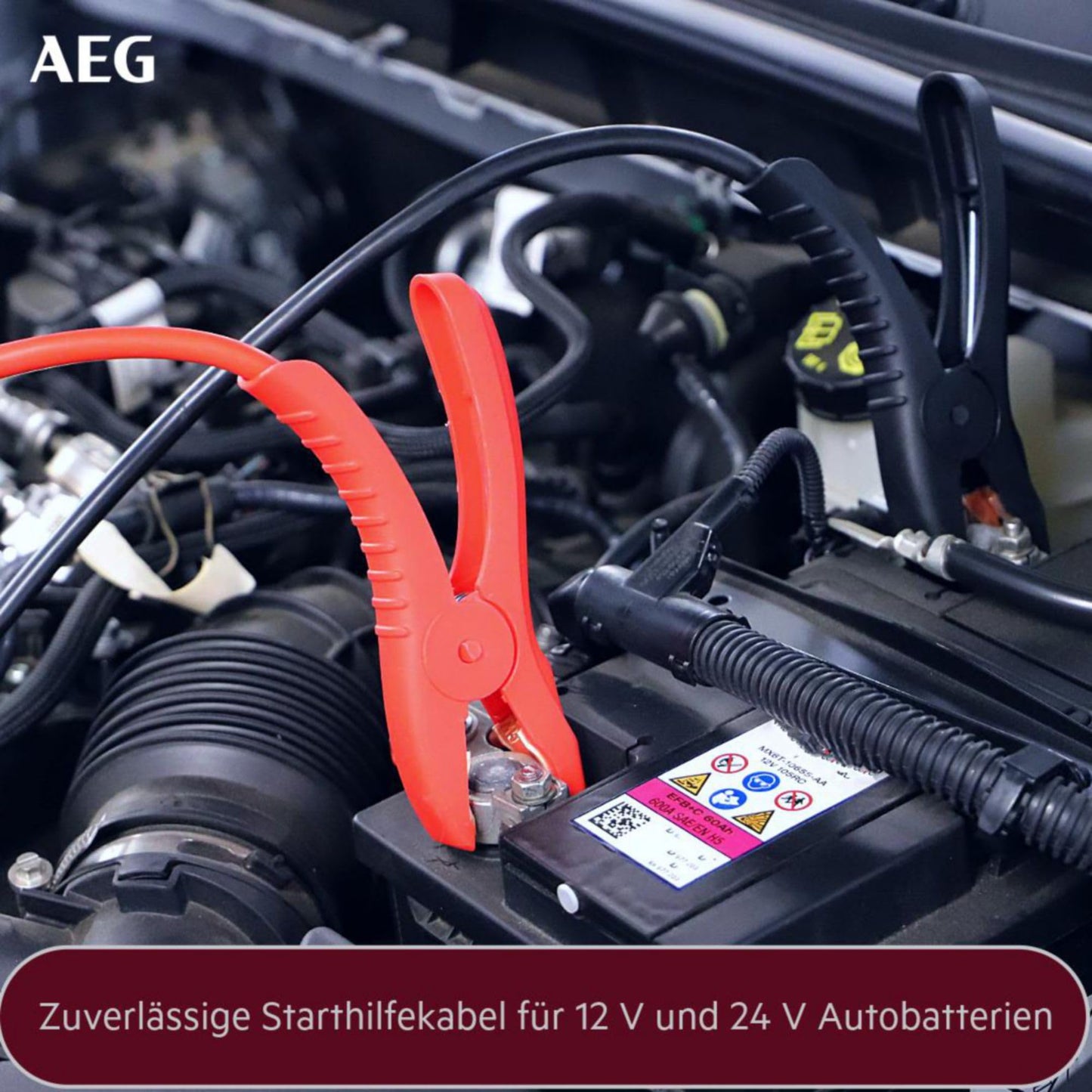 AEG (97203) Starthilfekabel SK 16 "Alu-Tec" für 12 Volt und 24 Volt in Aufbewahrungstasche