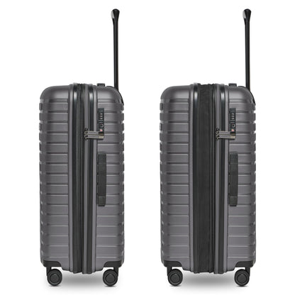 PACTASTIC Hartschalen Reisekoffer-Set (3-teilig) mit Dehnfalte & TSA-Schloss