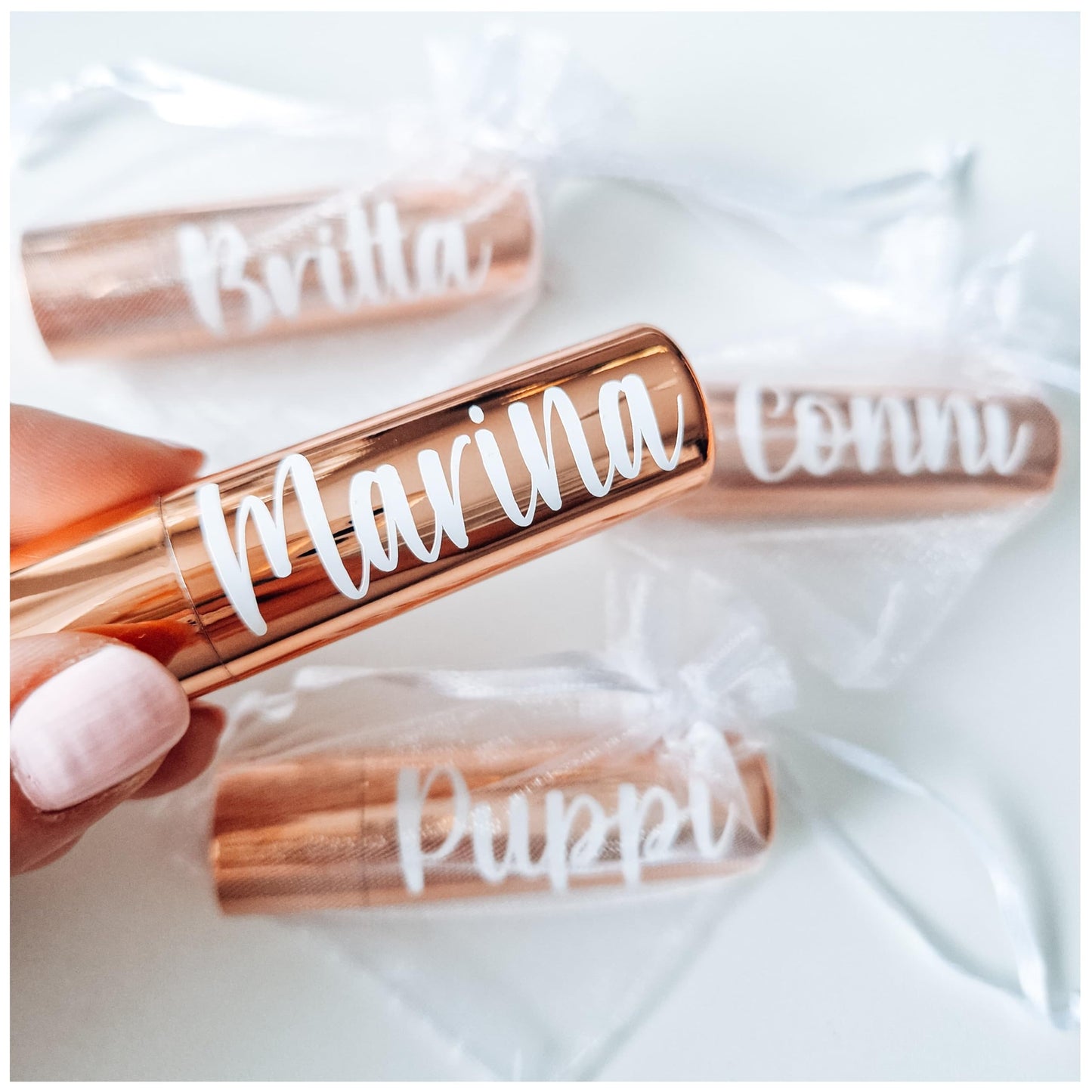Personalized lip balm with name made of high-quality permanent vinyl