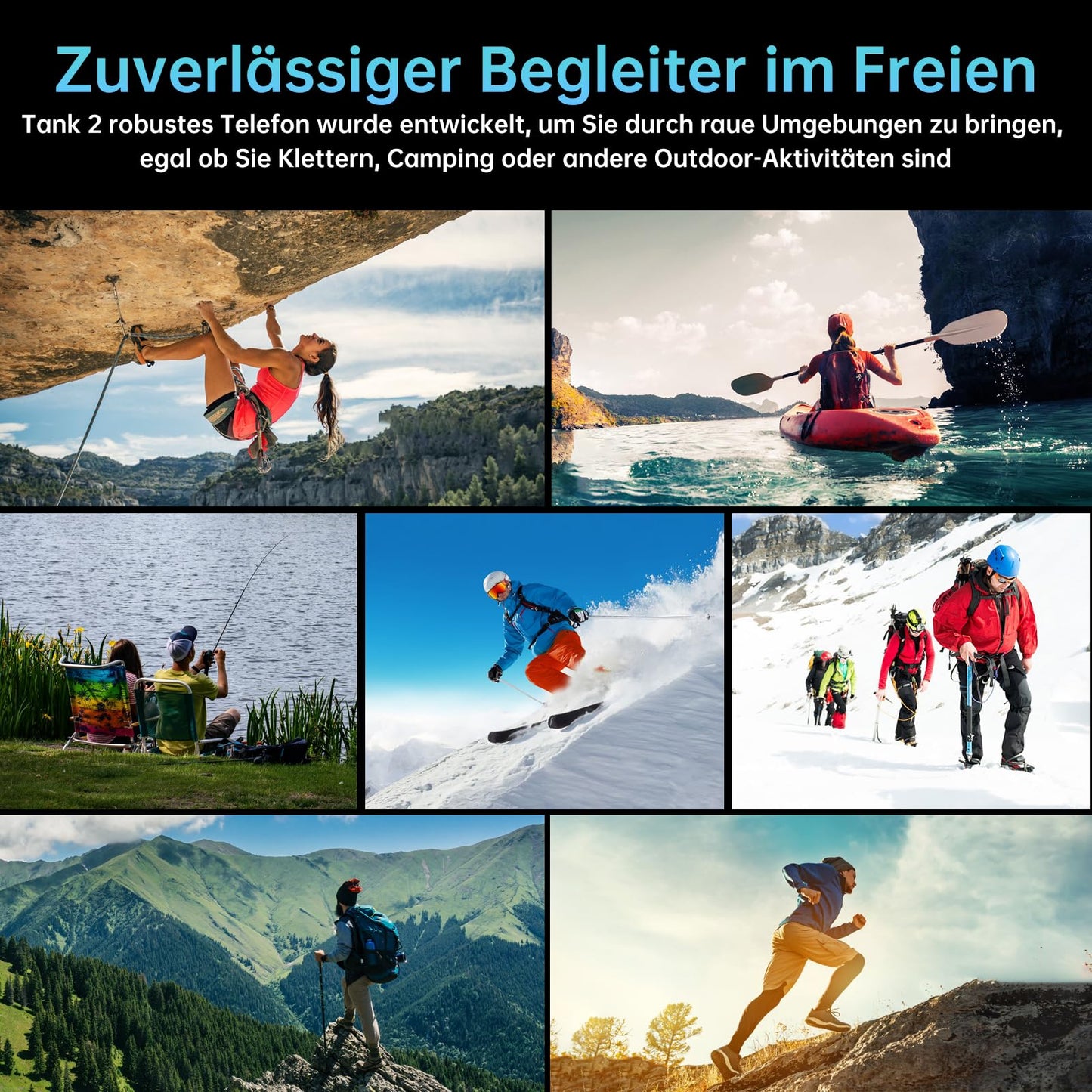 Tank 2 Outdoor Dual SIM Smartphone mit Projektor & Nachtsicht (24GB RAM+512GB Speicher, 15500mAh)