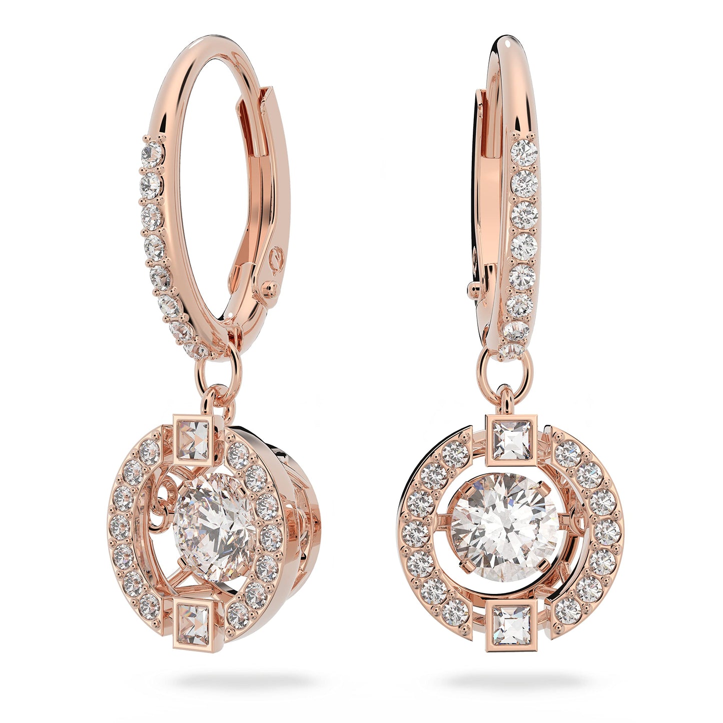 Swarovski 'Una' Damen-Ohrringe mit Roségold-Legierungsschicht