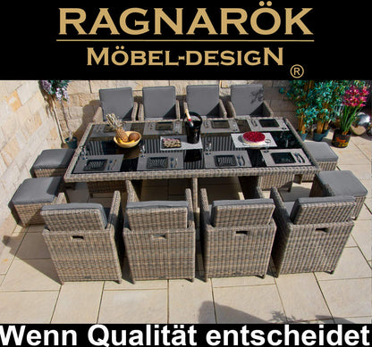 Ragnarök furniture design garden dining set for 12 people: Premium quality from Germany