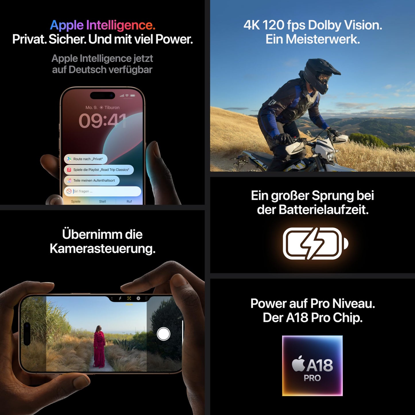 iPhone 16 Pro Max (256GB): 4K-120fps Dolby Vision und einem großen Sprung bei der Batterielaufzeit