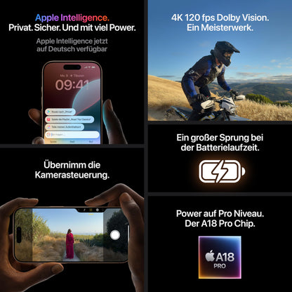iPhone 16 Pro Max (256GB): 4K-120fps Dolby Vision und einem großen Sprung bei der Batterielaufzeit