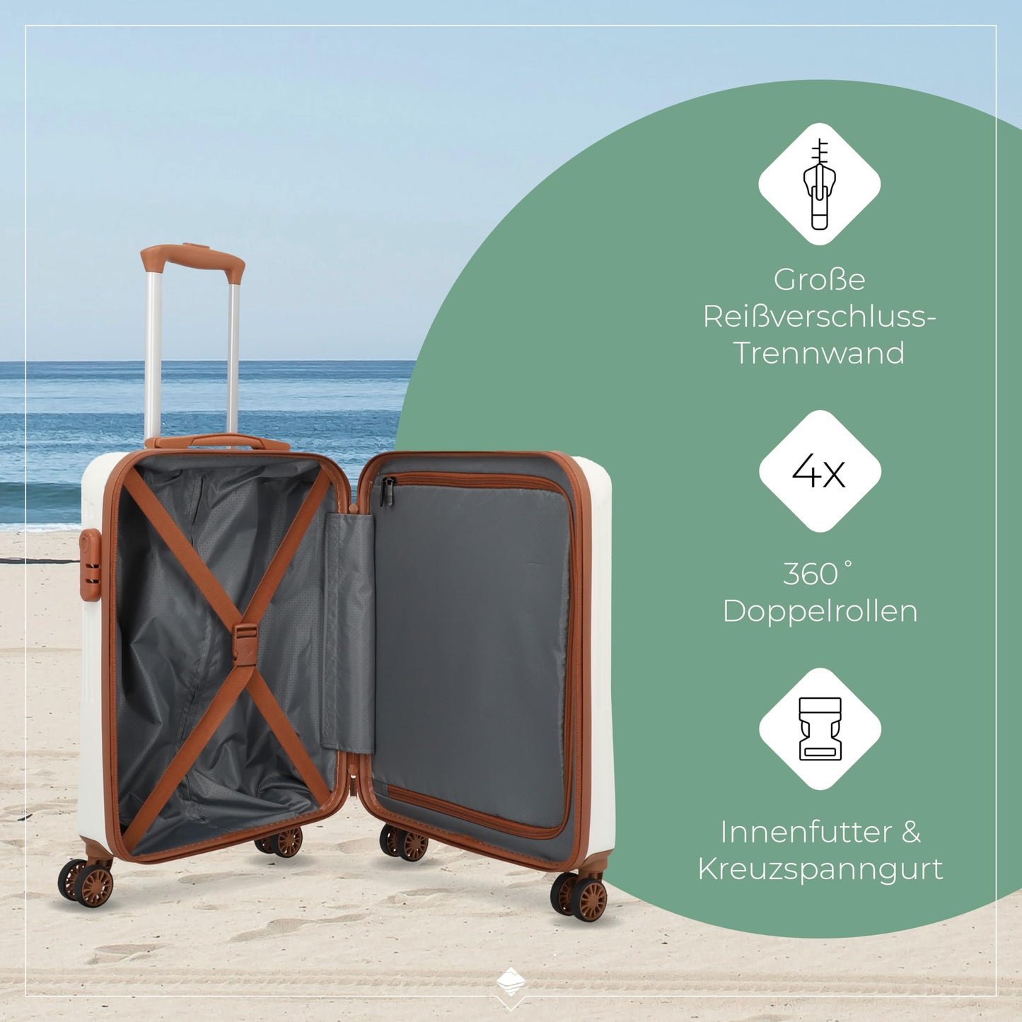 TRAVELITE 'Bali' Hartschalen Reisekoffer-Set (3-teilig): TSA-Kombinationsschloss