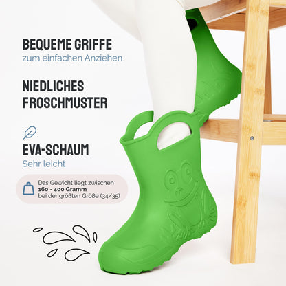 LADEHEID Eva children's rubber boots for boys and girls: Waterproof rain boots