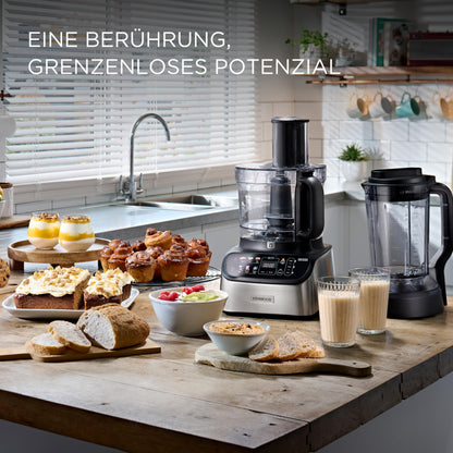 Kenwood 2-in-1 Kompakt MultiPro OneTouch (FDM73.480SS): Integrierte Waage, 1000W (Silber)