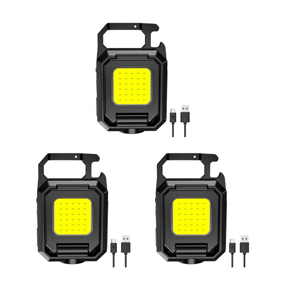COB-Schlüsselbund Triple-LED 2024 | 6-in-1 Multifunktional mit USB