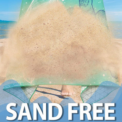 Set of 2 microfiber beach towels (180x80cm): sauna towel, quick-drying, sand-free