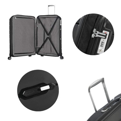 SAMSONITE Flux - Spinner L: Expandable Suitcase (75 - 99 cm/111 liters) | Black