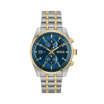 BOSS Chronograph quartz watch for men (1514247) from the 'SKYTRAVELLER' collection with two-tone stainless steel bracelet