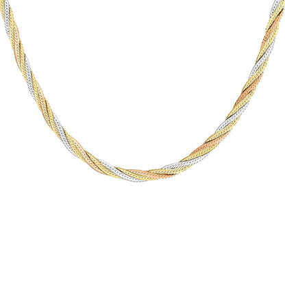 Carissima 375er Gold-Tricolor Damen-Fischgrätkette inkl. Geschenkbox
