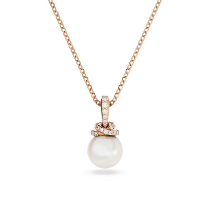 Swarovski 'Originally' Kristallperle-Anhänger für Damen: Halskette mit Roségold-Legierungsschicht