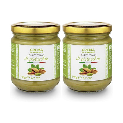 Brontedolci Pistaziencreme süß mit 40% Pistazien aus Sizilien-Ätna (2x 190g)