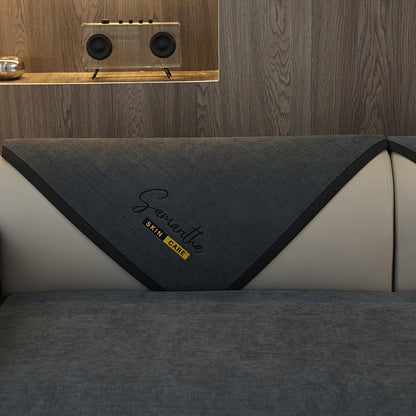 Schonbezug aus Chenille | Rutschfester Sofaüberwurf3